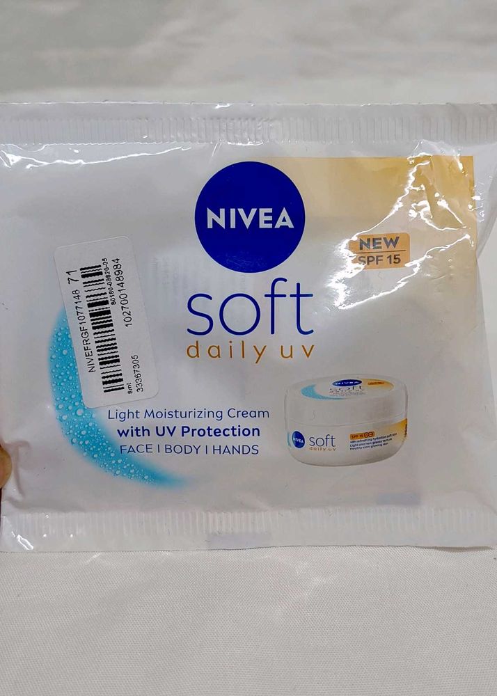 Nivea soft daily uv spf 15 moisturizer sample pack