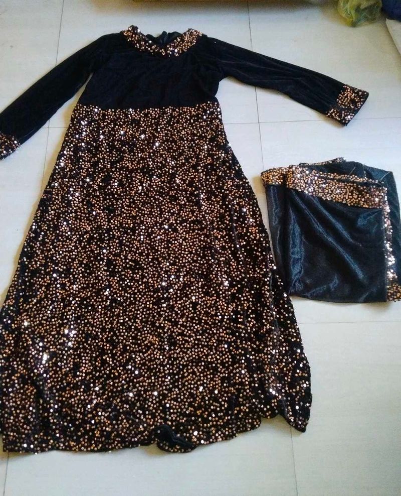 Elegant Sequin Ethnic Gown