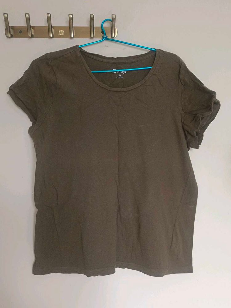 Olive Green Basic T-Shirt