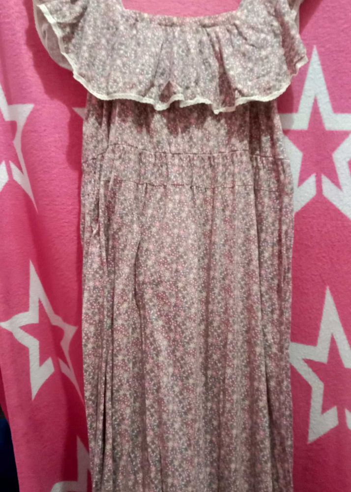 Floral Print Ruffle Dress