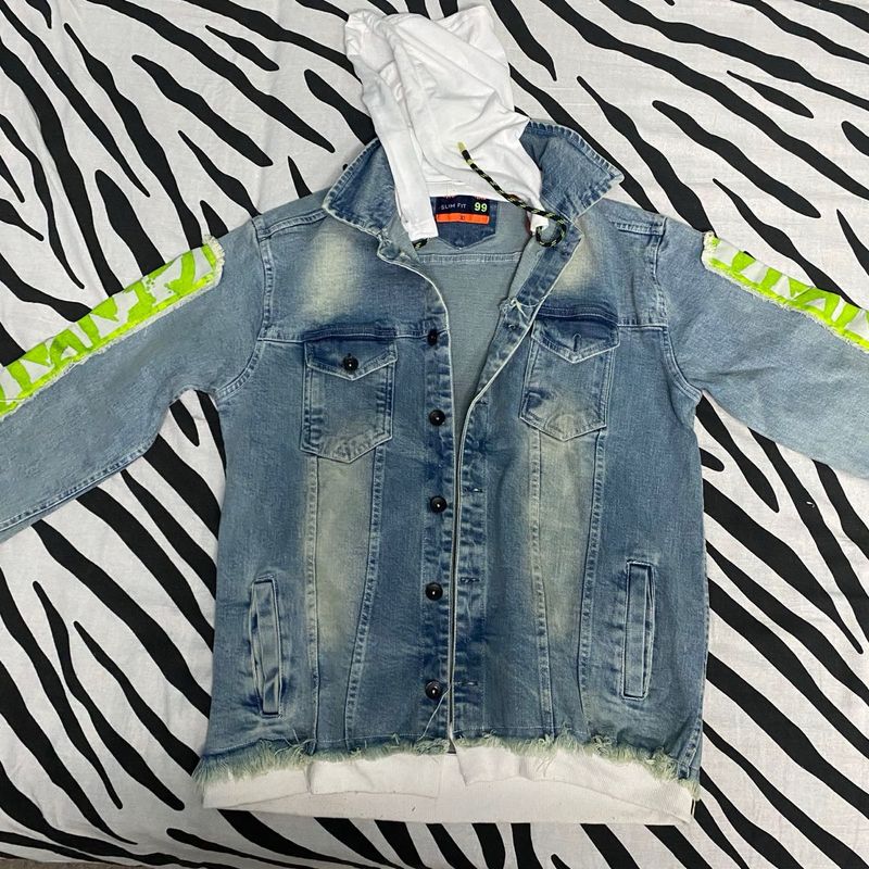 Men's Denim Jacket with Hood
