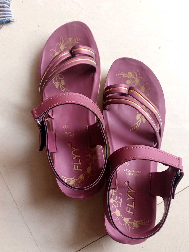 FLYING Pink Floral Sandals