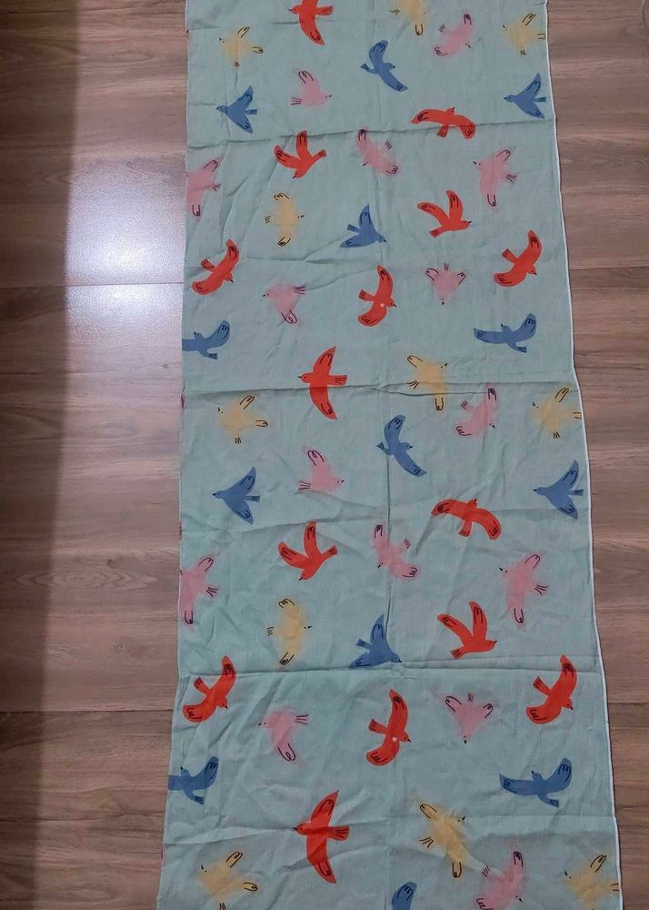 Light green Bird Print stole