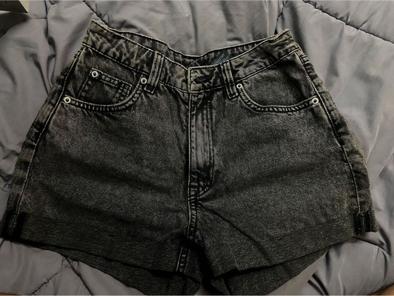 Acid Wash Denim Shorts
