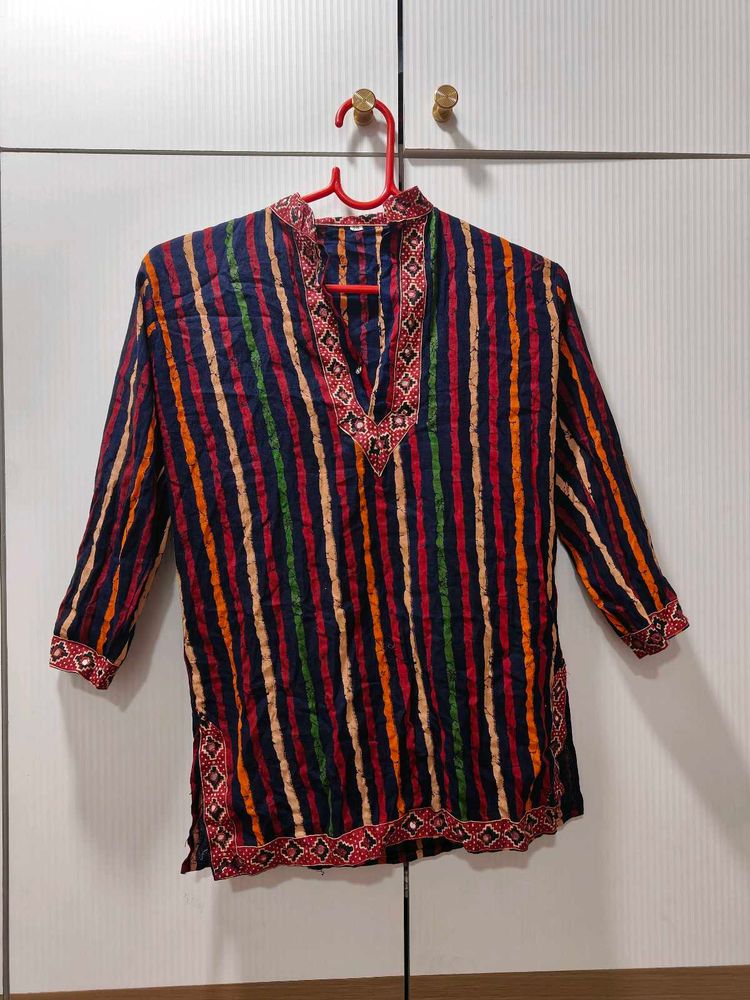 Vibrant Striped Kurta