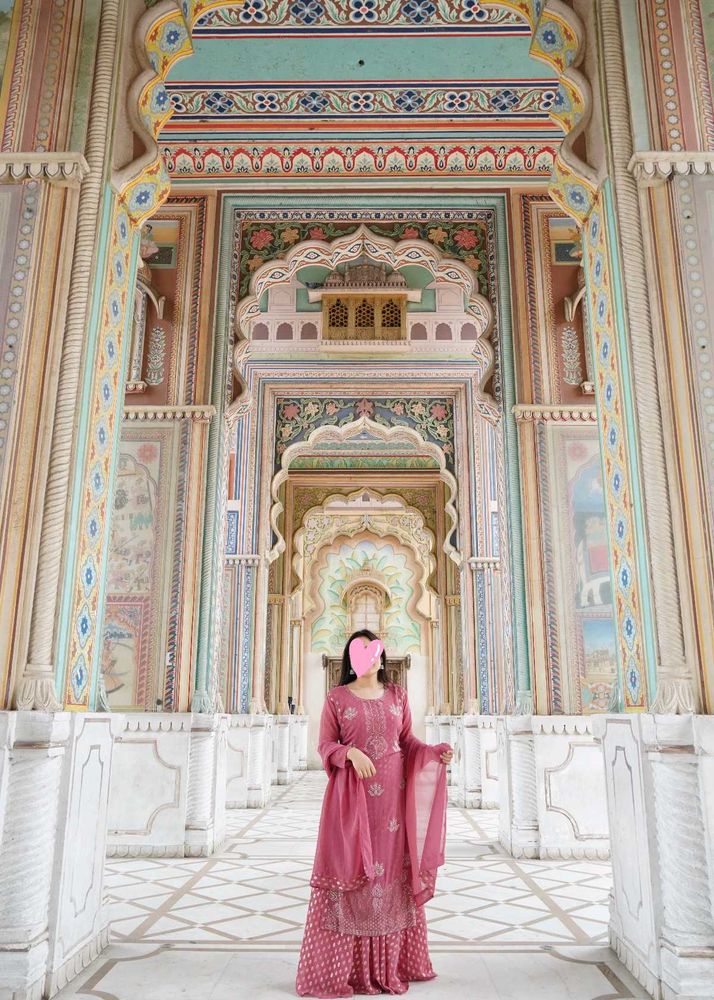 Pastel Pink Designer Sharara Pakistani Suit