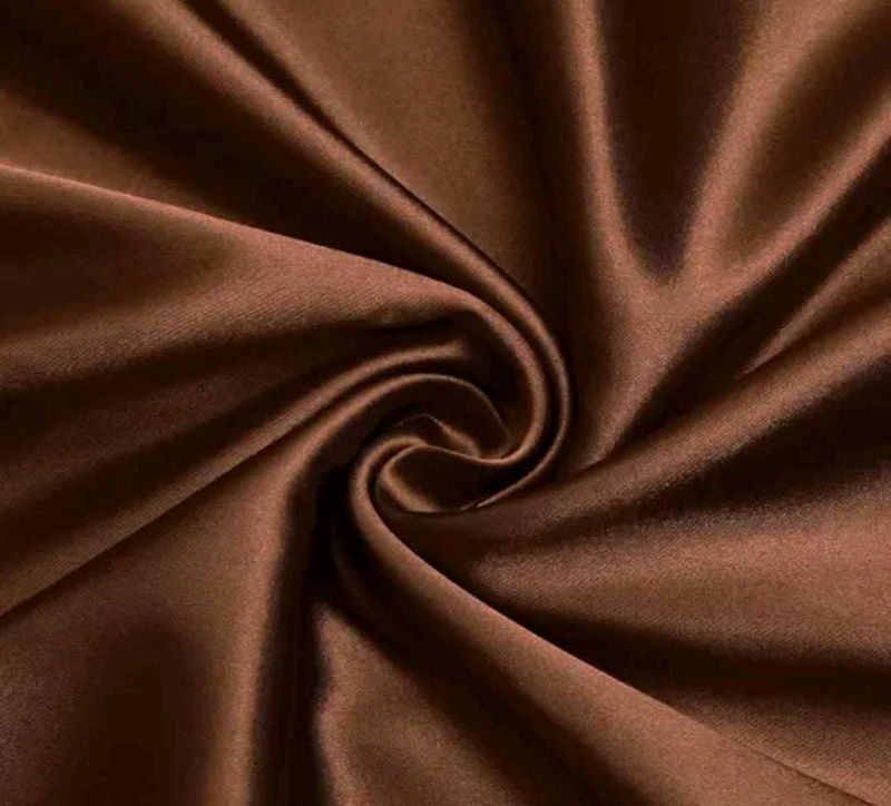 brown satin fabric 5 mtr