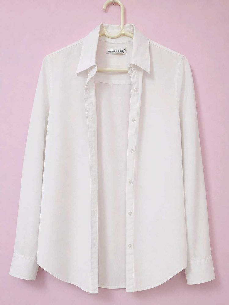 Classic White Button-Down Shirt