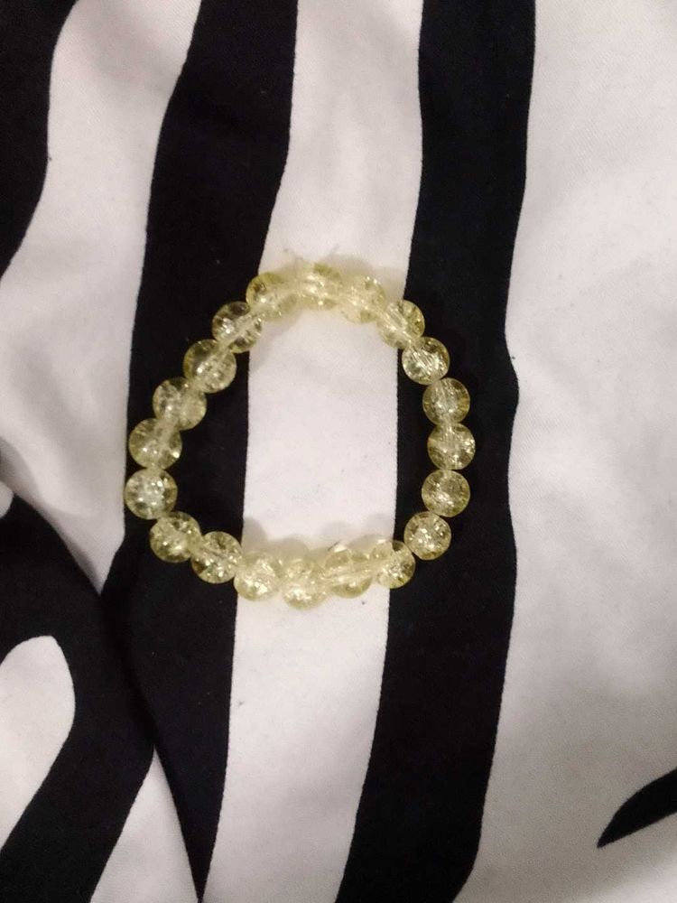 Sparkling Yellow Beaded Bracelet