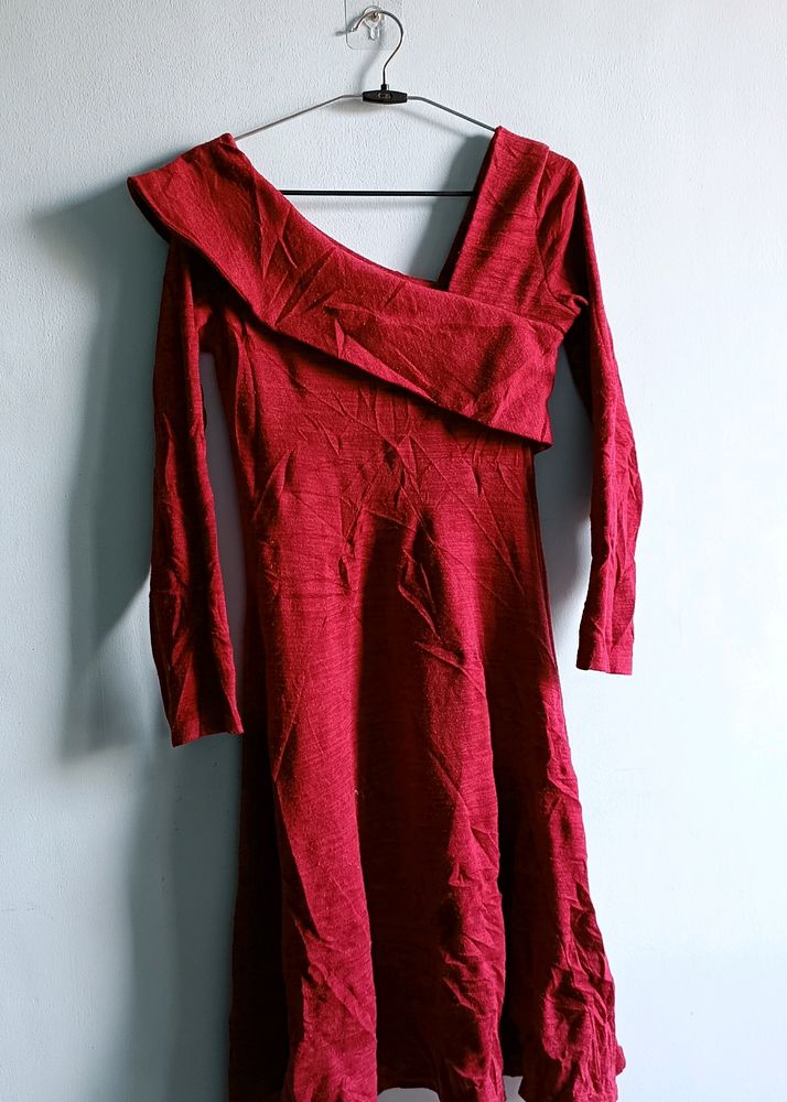 🇩🇪Red Elegant Very Pretty Woolen Dress
