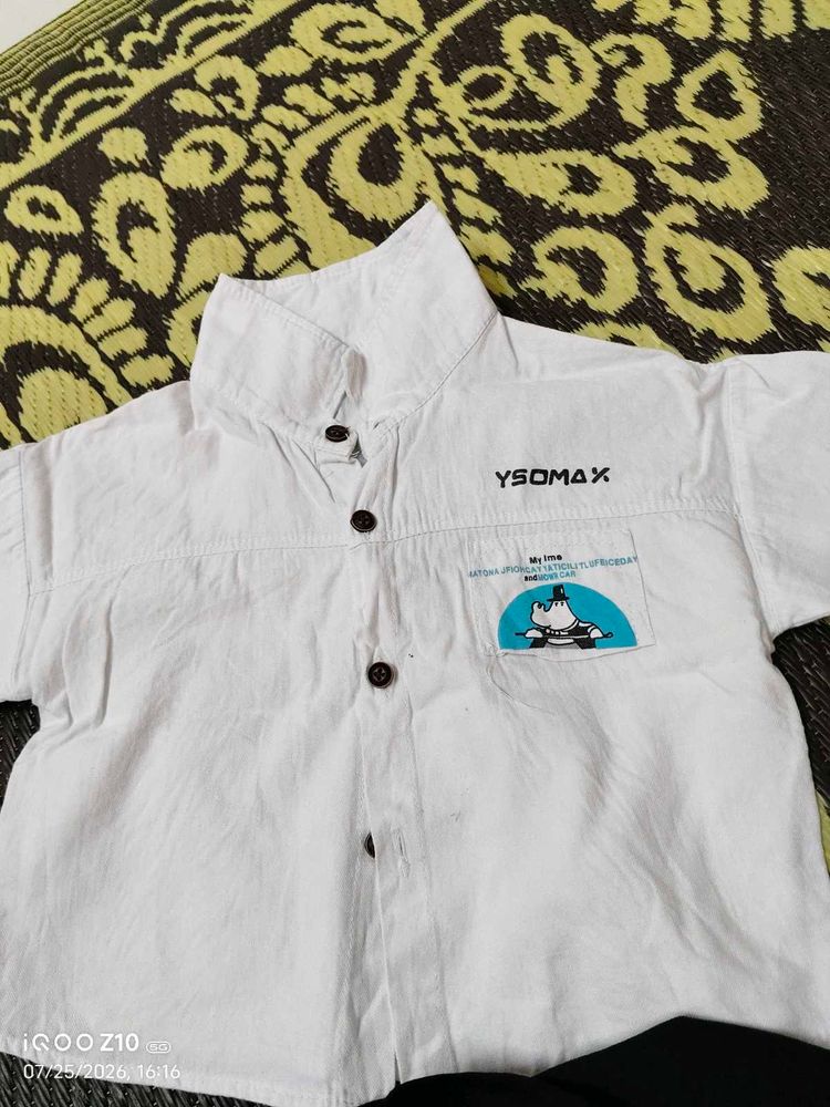 YSOMAX Boys White Shirt