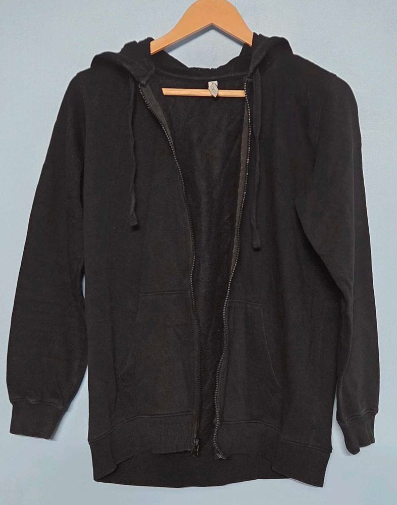 Black Zip-Up Hoodie
