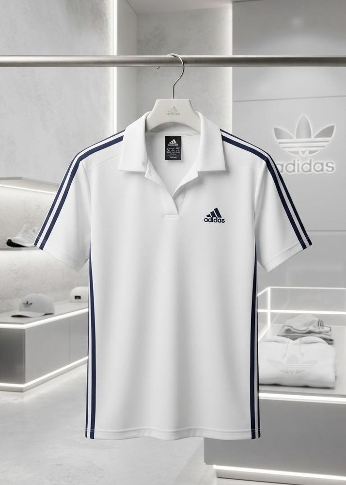 Adidas White Polo T-Shirt