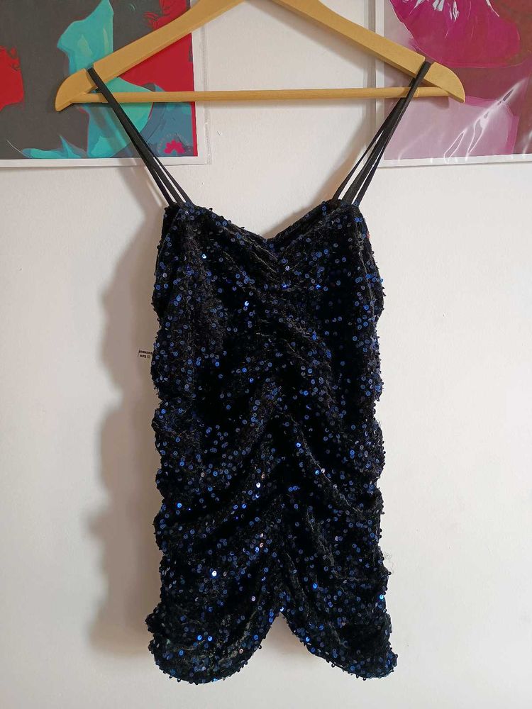 Sparkly Ruched Party Dress