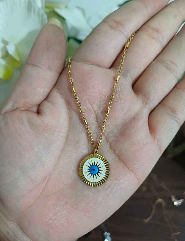 Evil Eye anti tarnish Pendant Necklace
