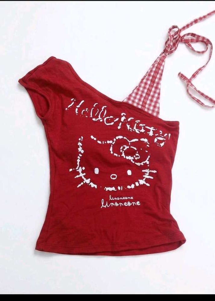 Hello Kitty One Shoulder Top