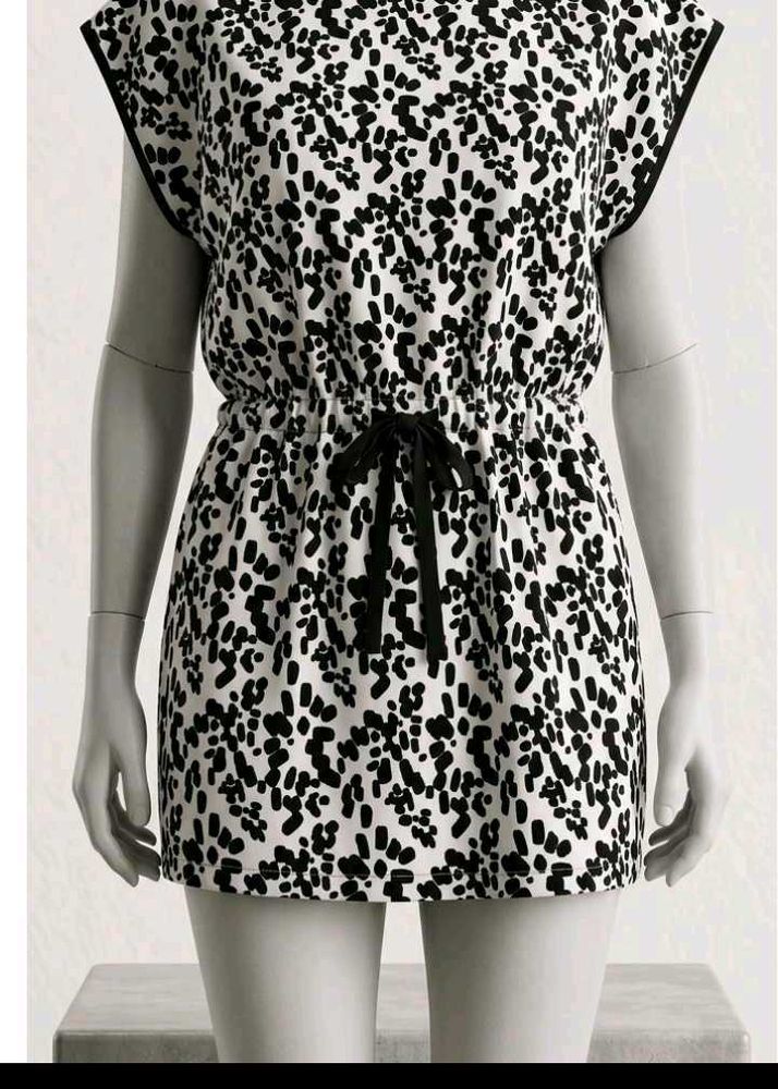 Stylish Black &amp; White Mini Dress
