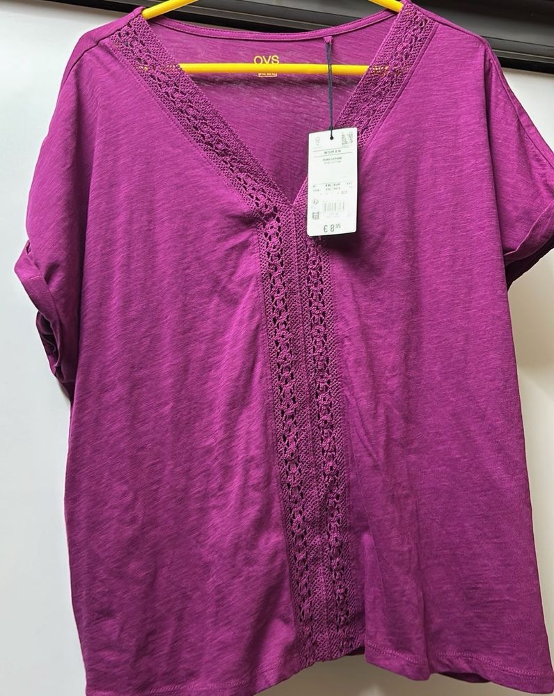 V-Neck Tunic with Lace Detail