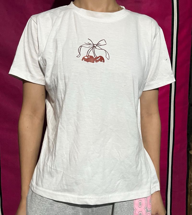 Cute Cherry Graphic T-Shirt