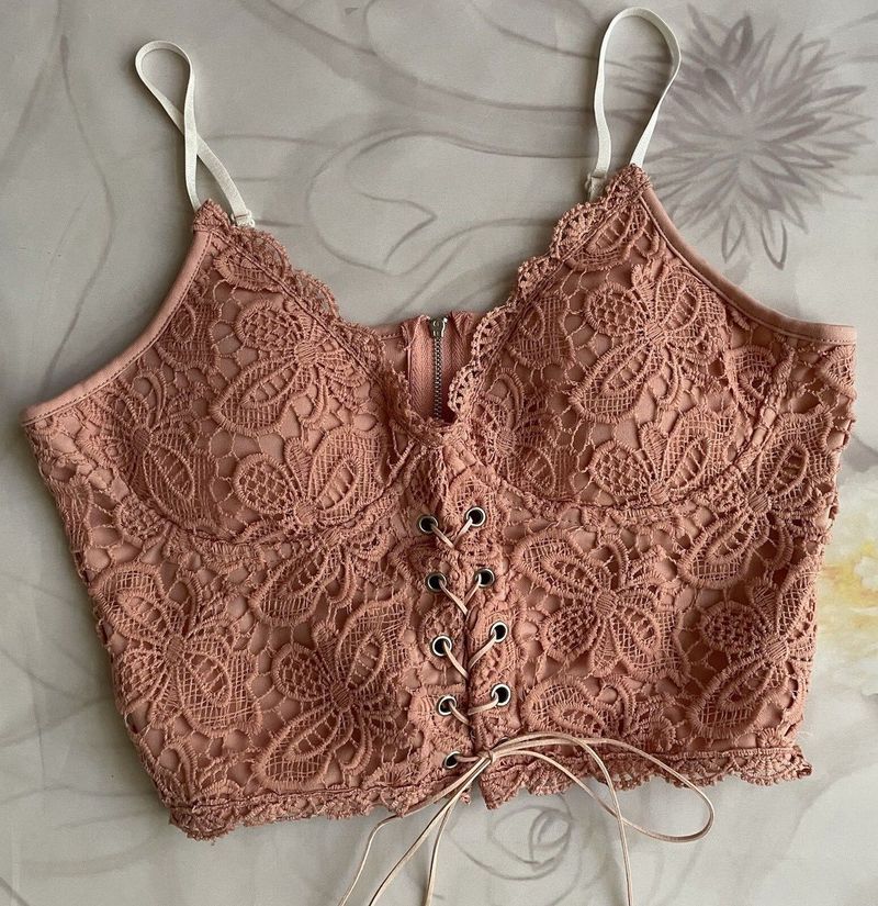 Lace Corset Crop Top