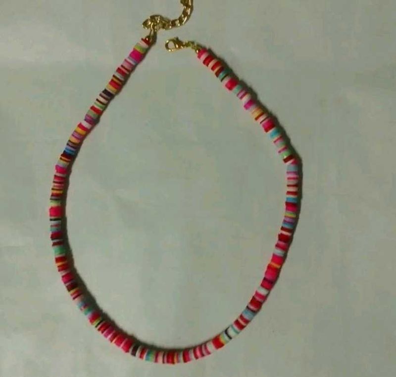Colorful Beaded Choker Necklace
