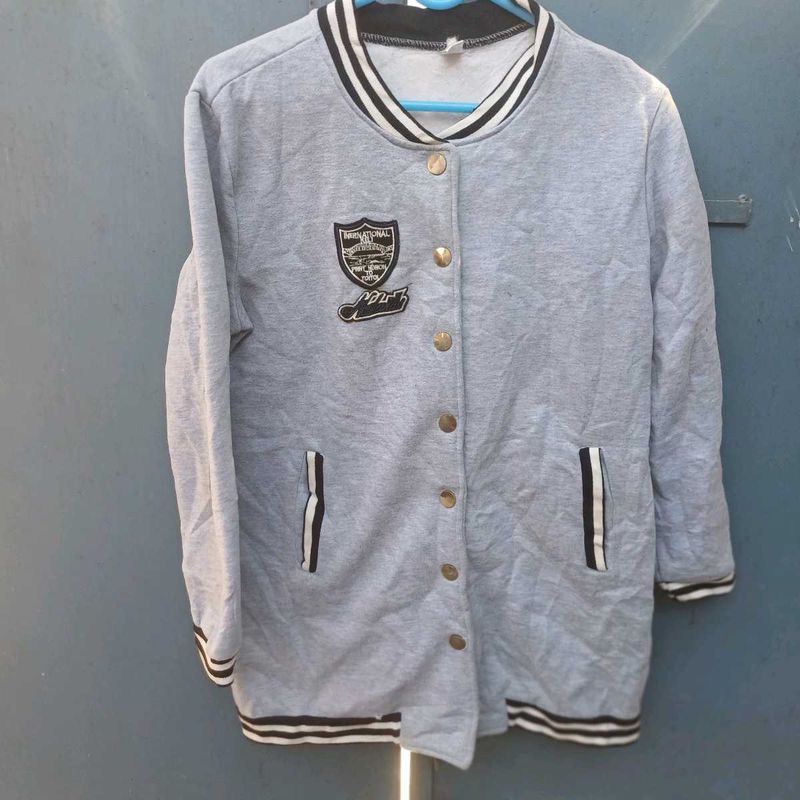 🩶🩶Grey Varsity Jacket