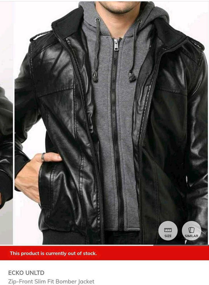 Ecko Unltd Slim Fit Bomber Jacket (Hoodie Removed)