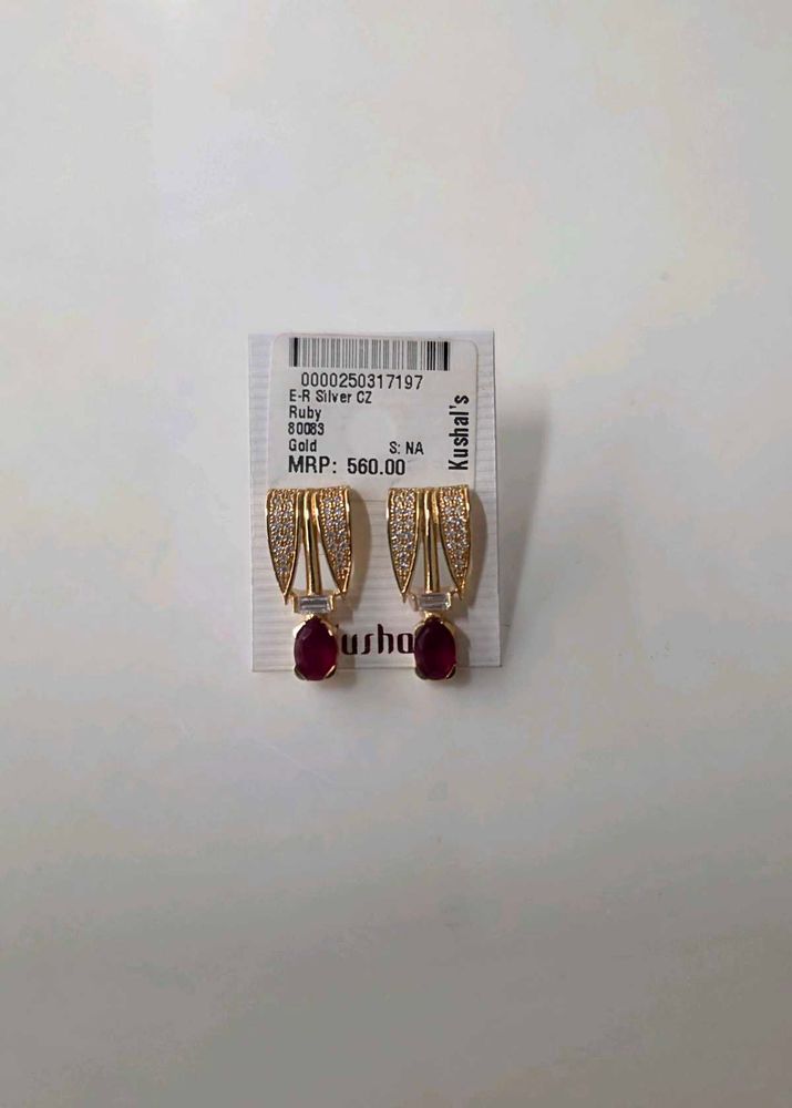 Exquisite Stone and  Ruby Earrings🌟🌟