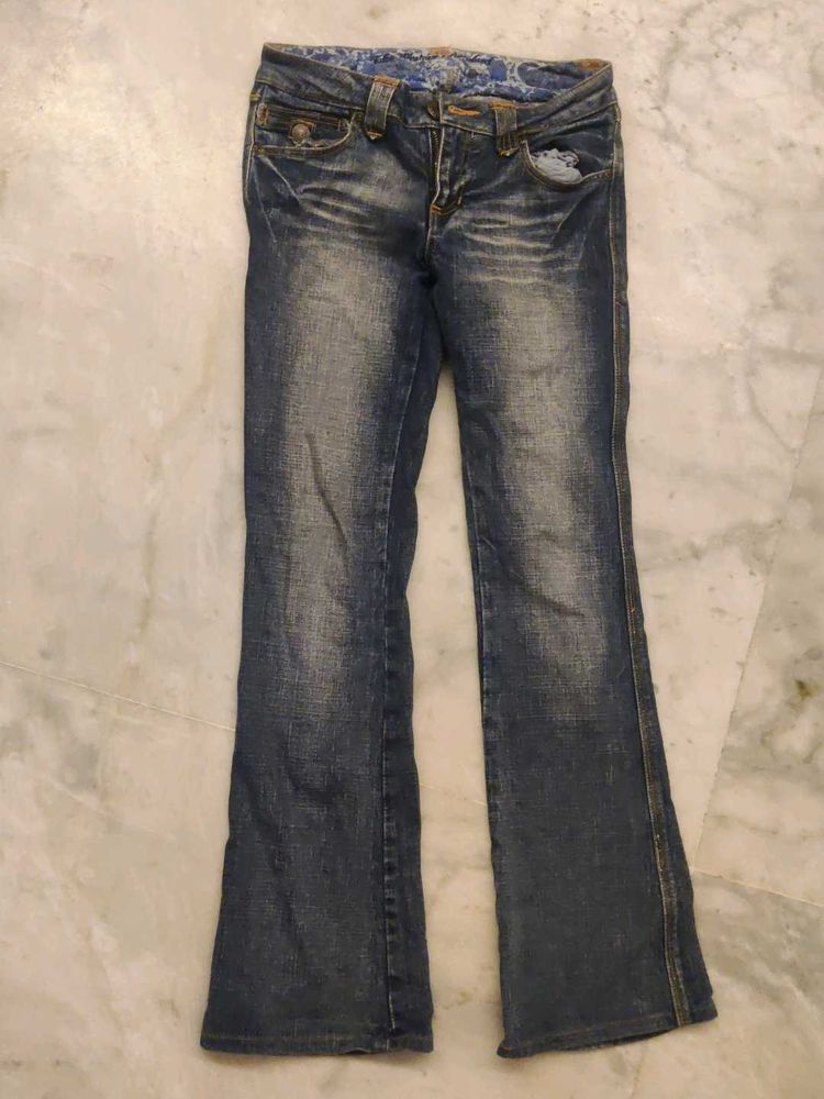 Blue Wash Flare Jeans