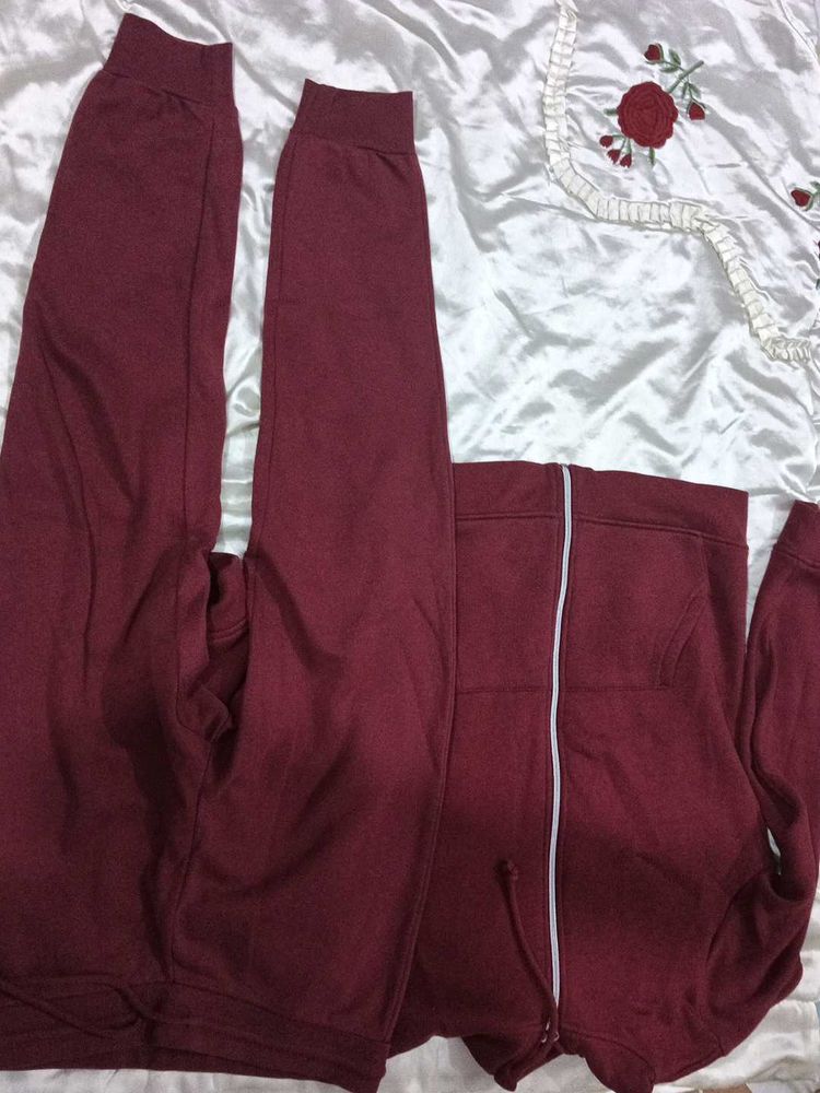 Maroon Sweat Suit