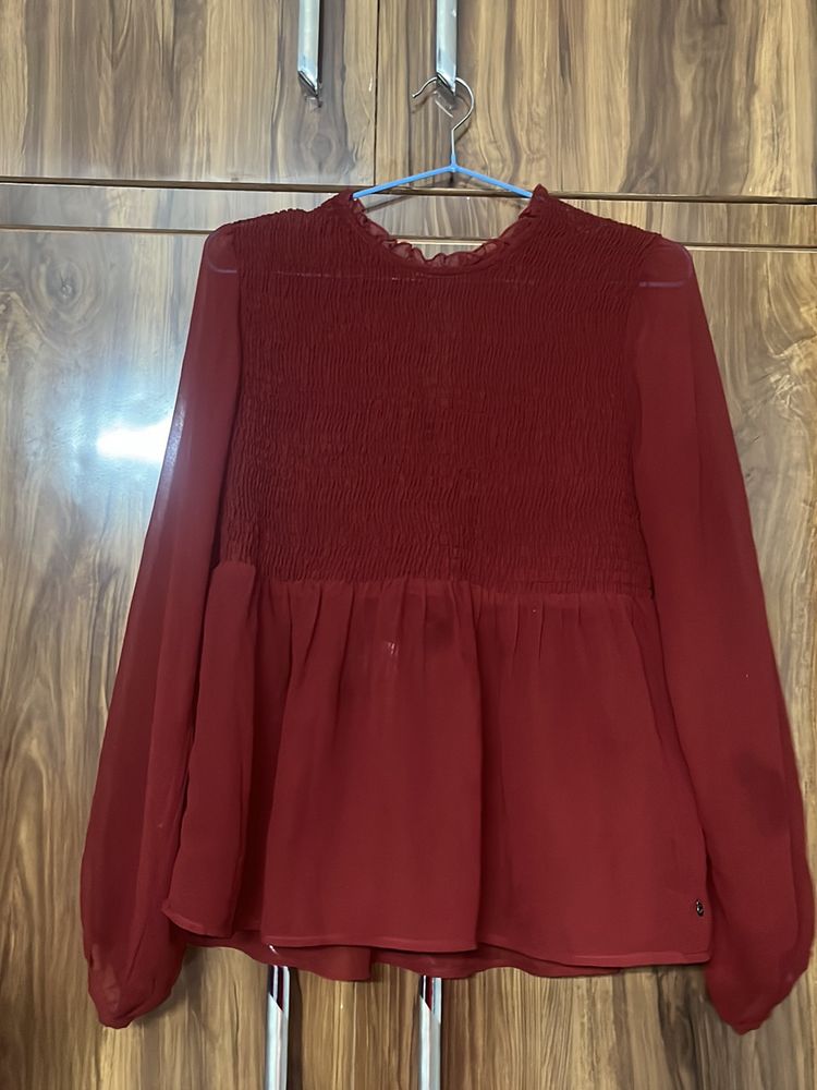 Mehroon Colour Top