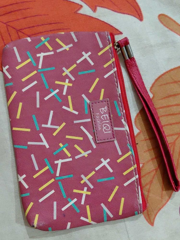 Cute Pink Sprinkle Wristlet Wallet