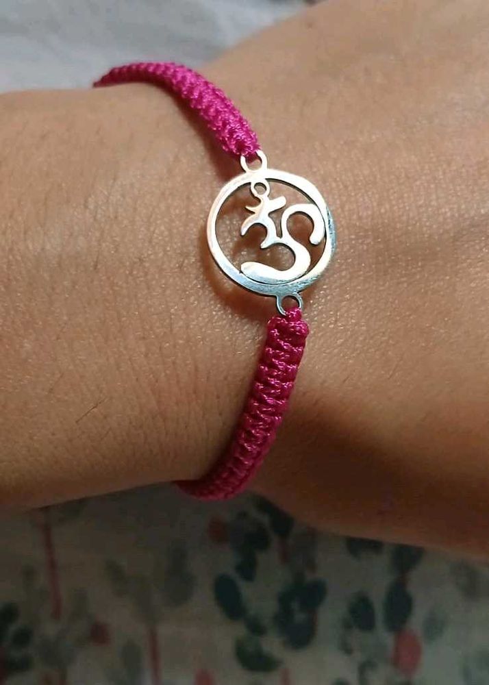 Pink Om Charm Bracelet