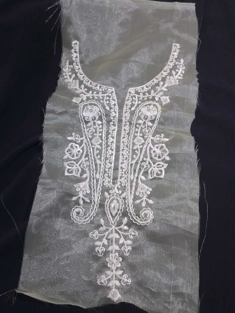 Embroidered Neckline Applique