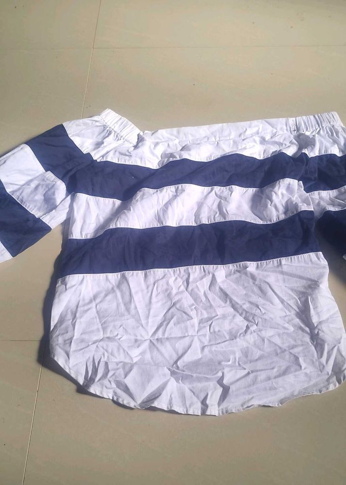 Striped Cotton Tunic Top