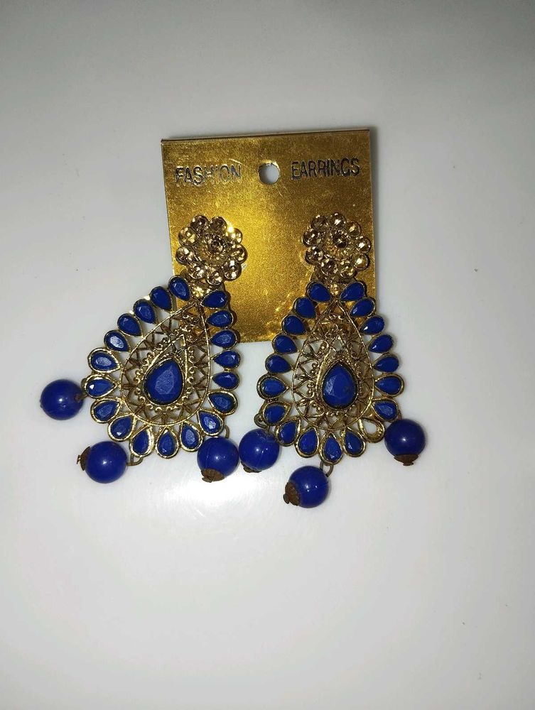Beautiful Blue Ethnic Earrings
