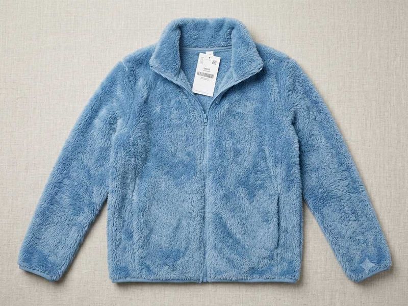 Cozy Blue Fleece Zip-Up Jacket