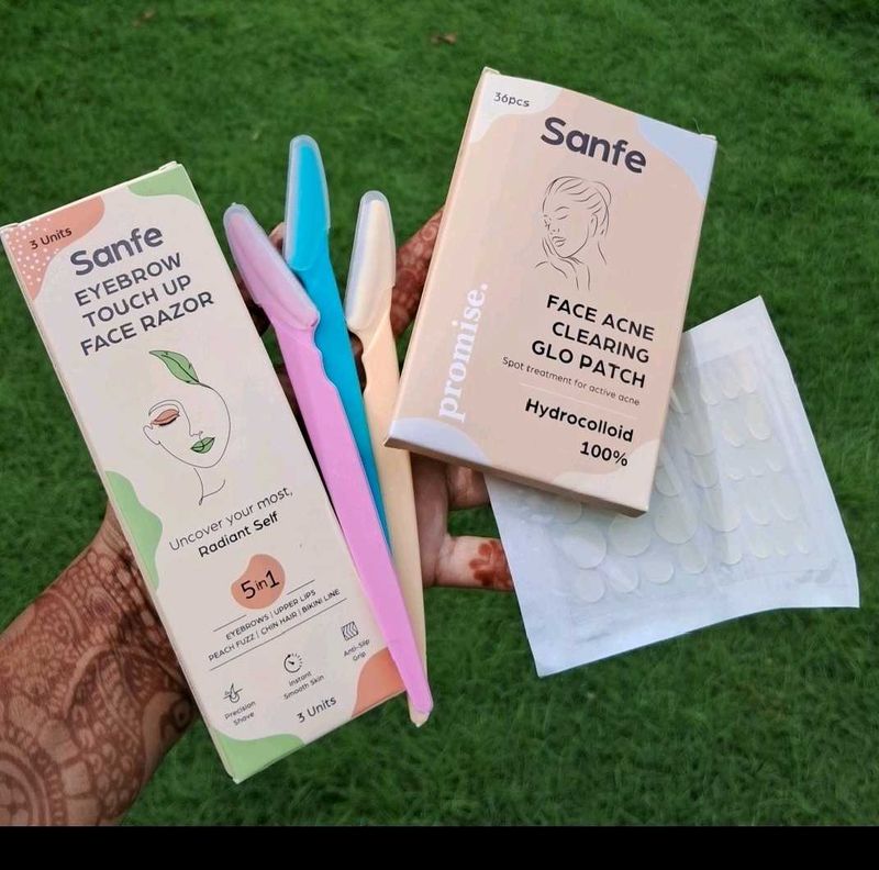 Sanfe Acne Clearing Patch And Face Razor Combo