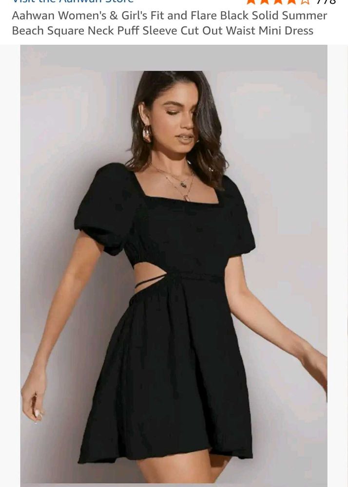 Black Fit &amp; Flare Cut-Out Mini Dress 👗