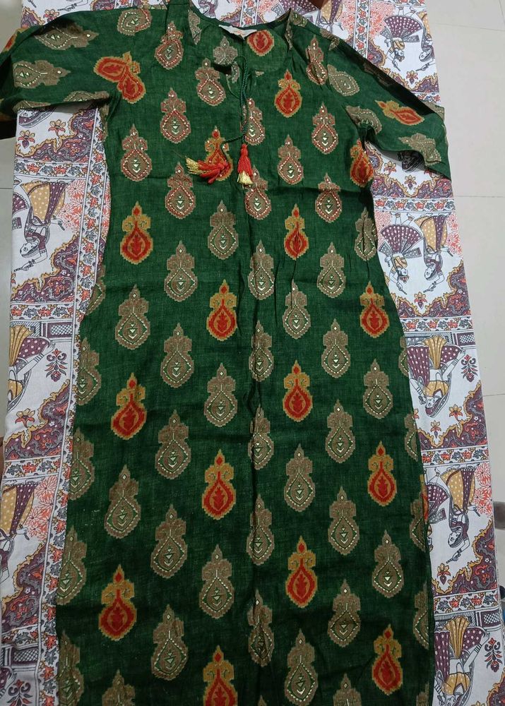 Green Kurta set