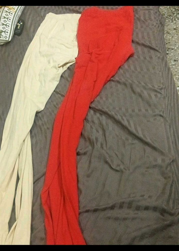 Bundle of Two Leggings (Cream &amp; Red)donation