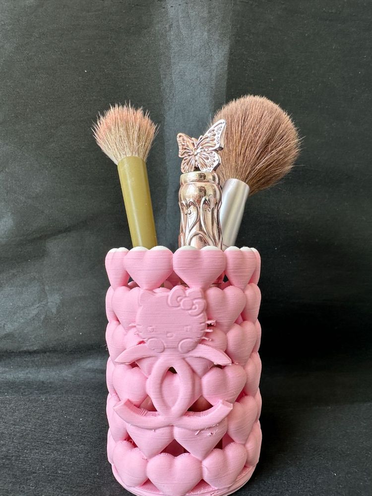 Hello Kitty Inspired Pink  Makeup Brush Holder