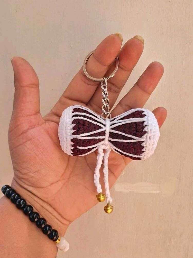 Crochet Damru Keychain