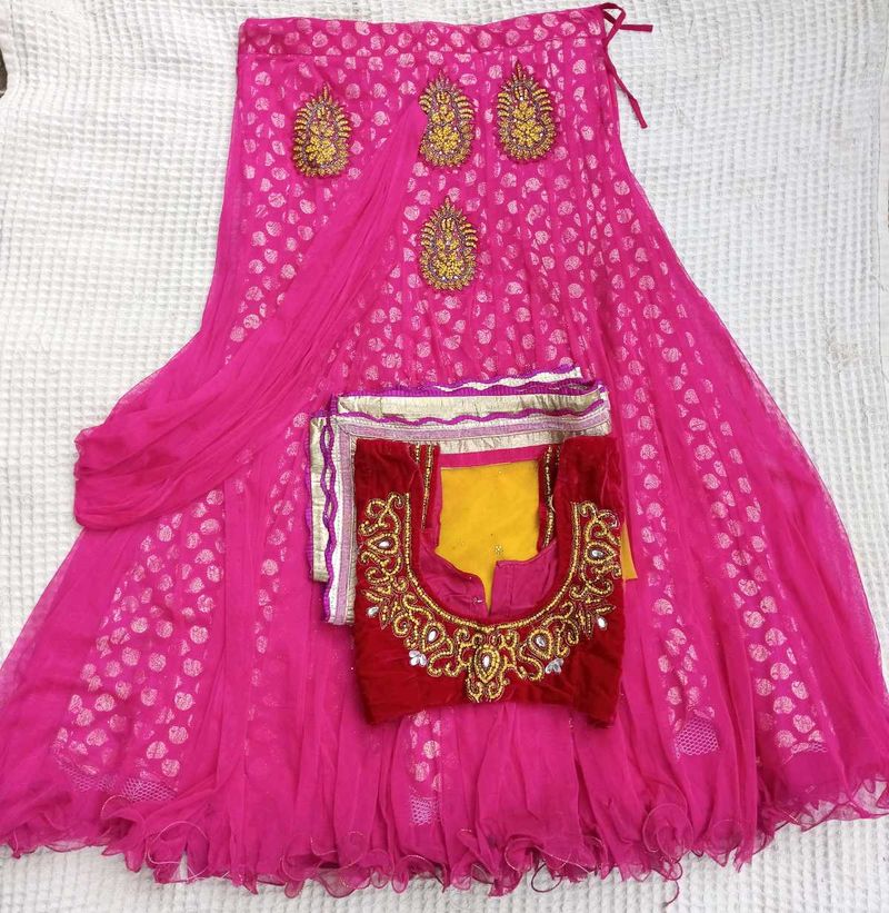 Designer Pink Lehenga Choli Set