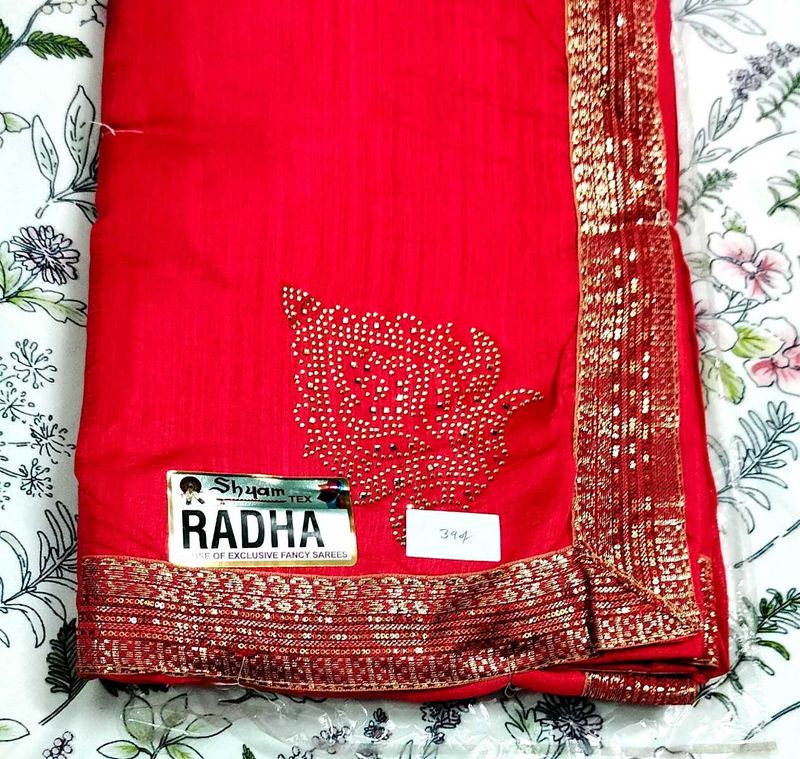 NEW RED SAREE