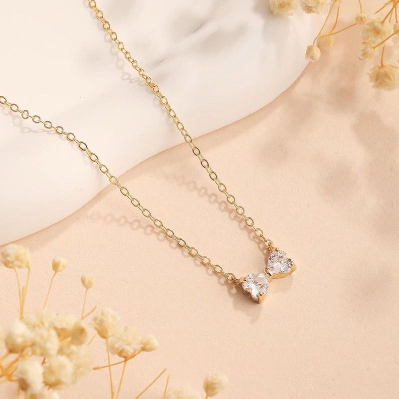 Mini Crystal Bow Necklace Anti-tarnish