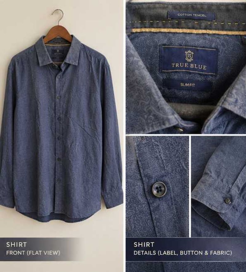 ue Blue Slim Fit  Shirt