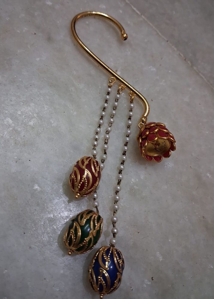 Statement Ear Cuff with Colorful Beads