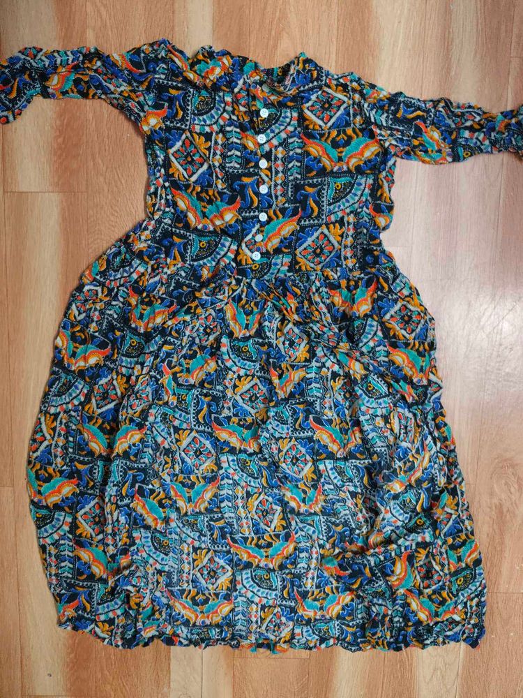 Bohemian Print front slit Top