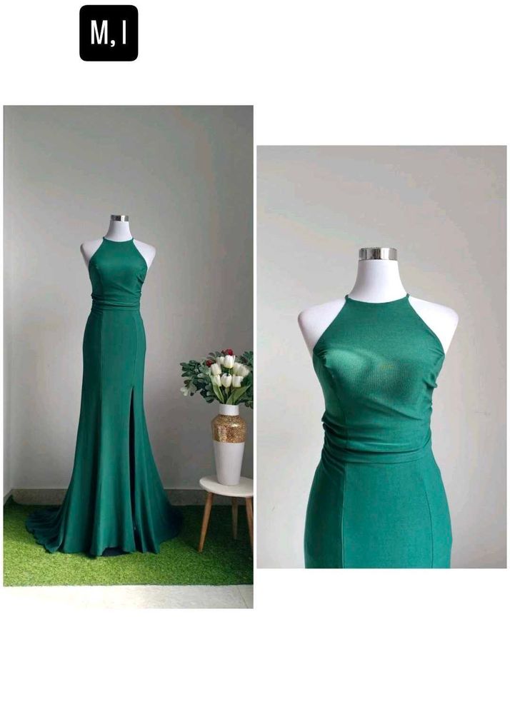 Elegant Emerald Green Evening Gown